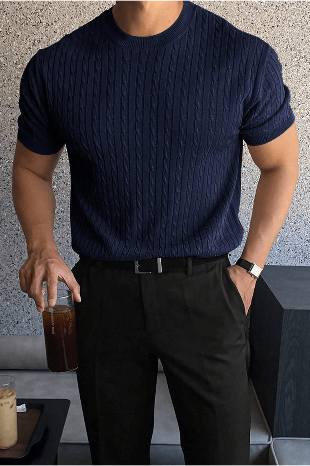 Cable Knit Muscle Shirt