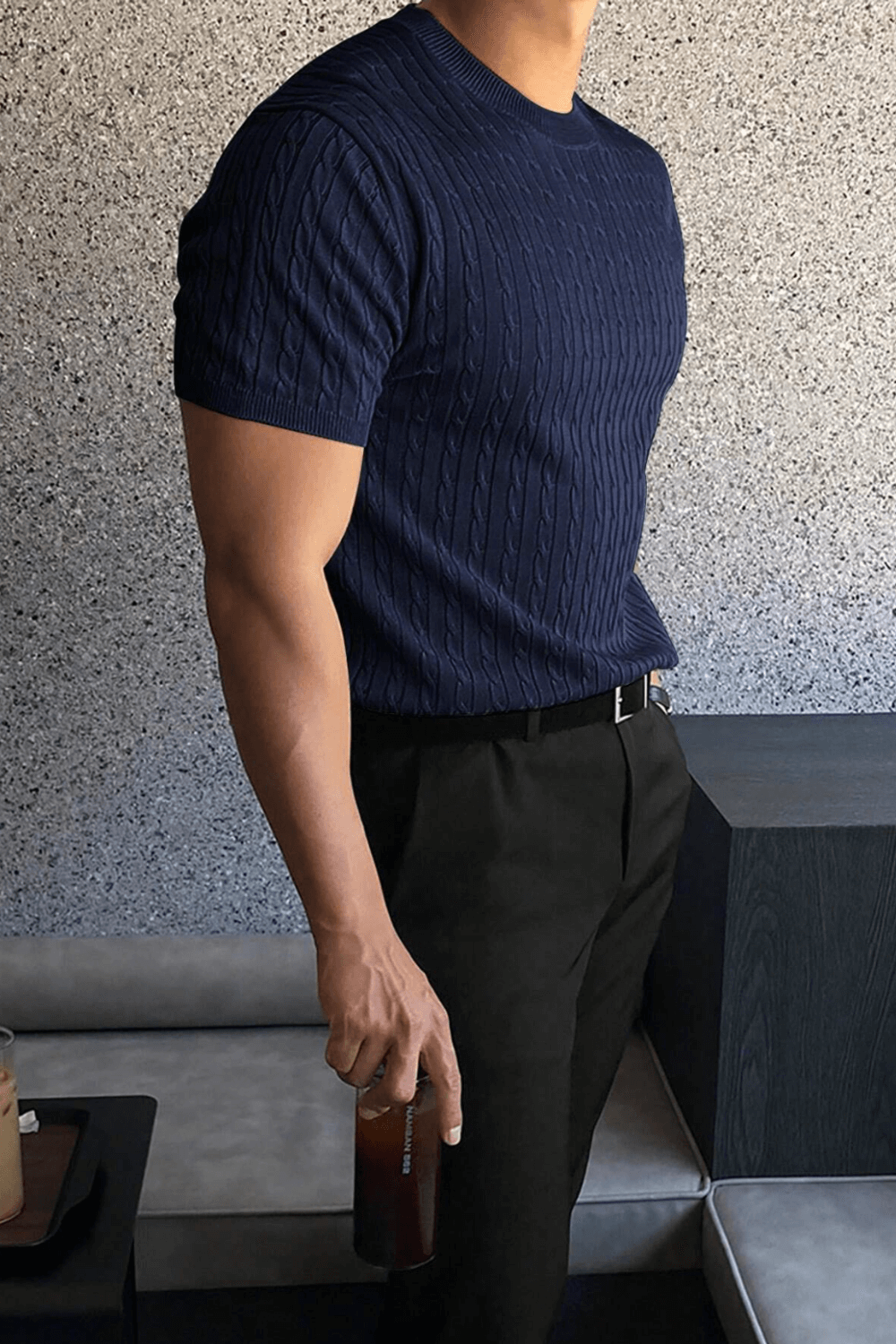 Cable Knit Muscle Shirt