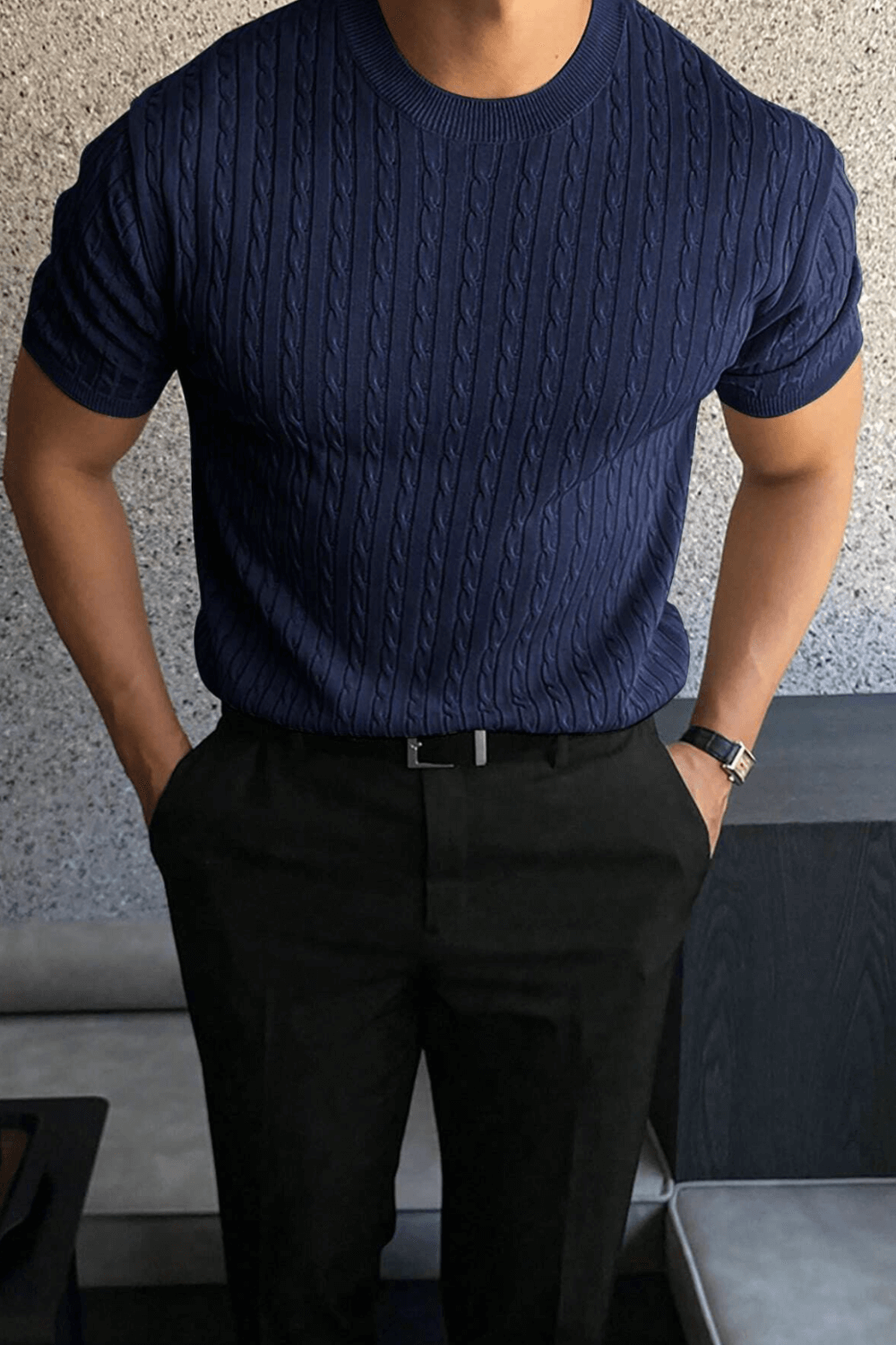 Cable Knit Muscle Shirt