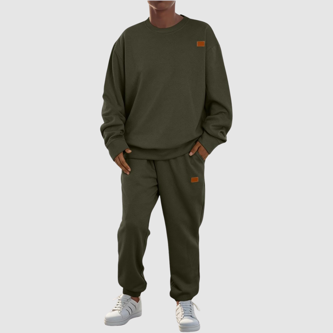 Crewneck Jacquard Sweatsuit