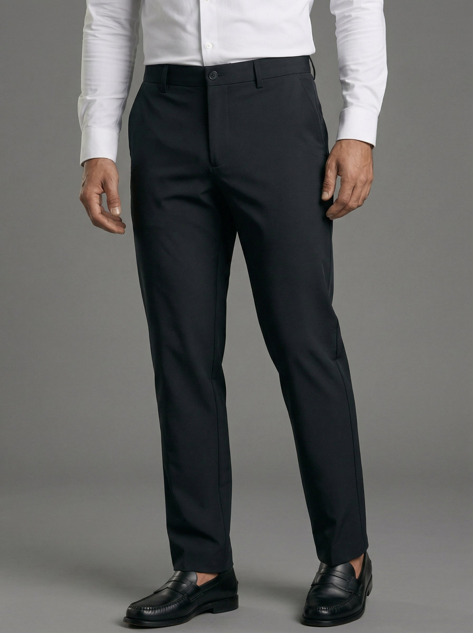 Pantalones plisados ​​de punto elástico