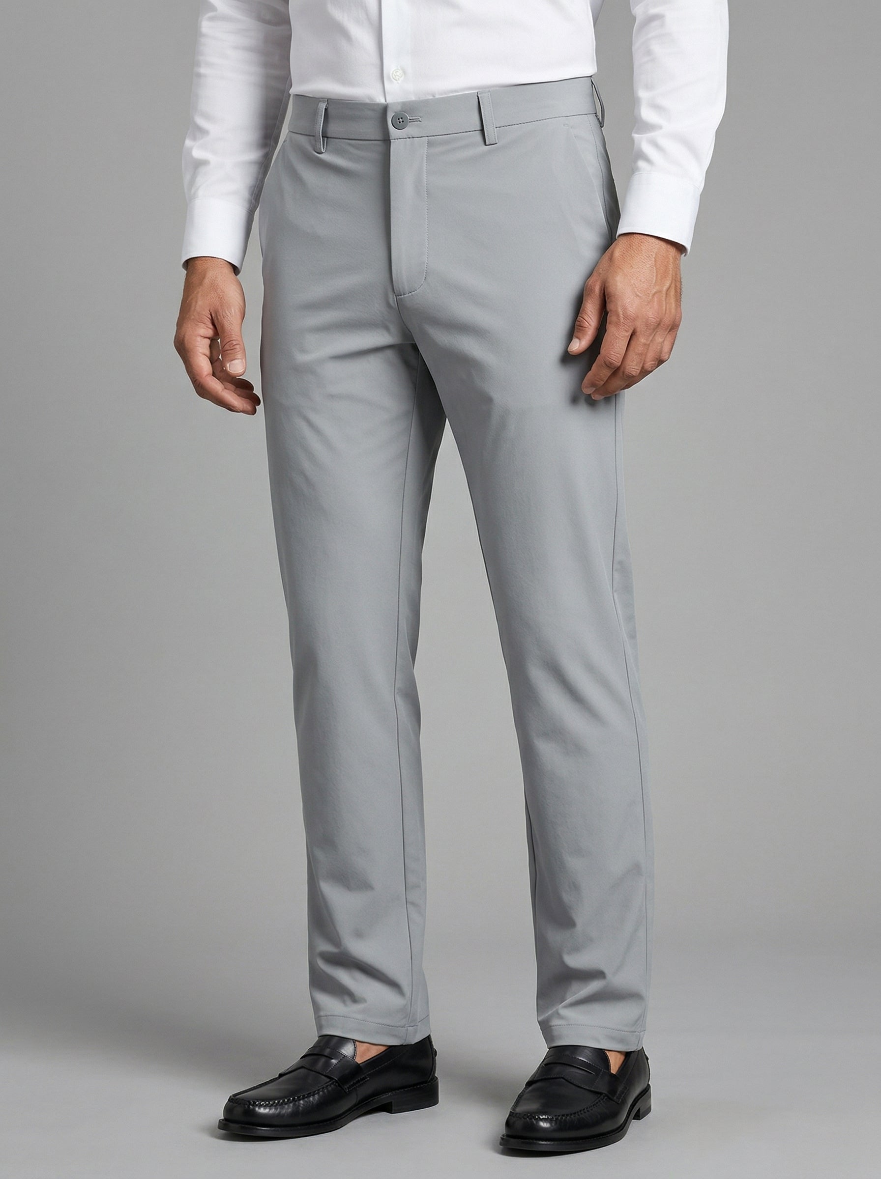 Pantalones plisados ​​de punto elástico