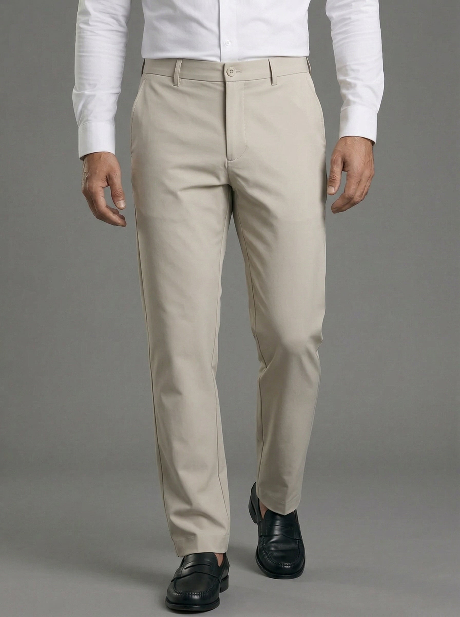 Pantalones plisados ​​de punto elástico