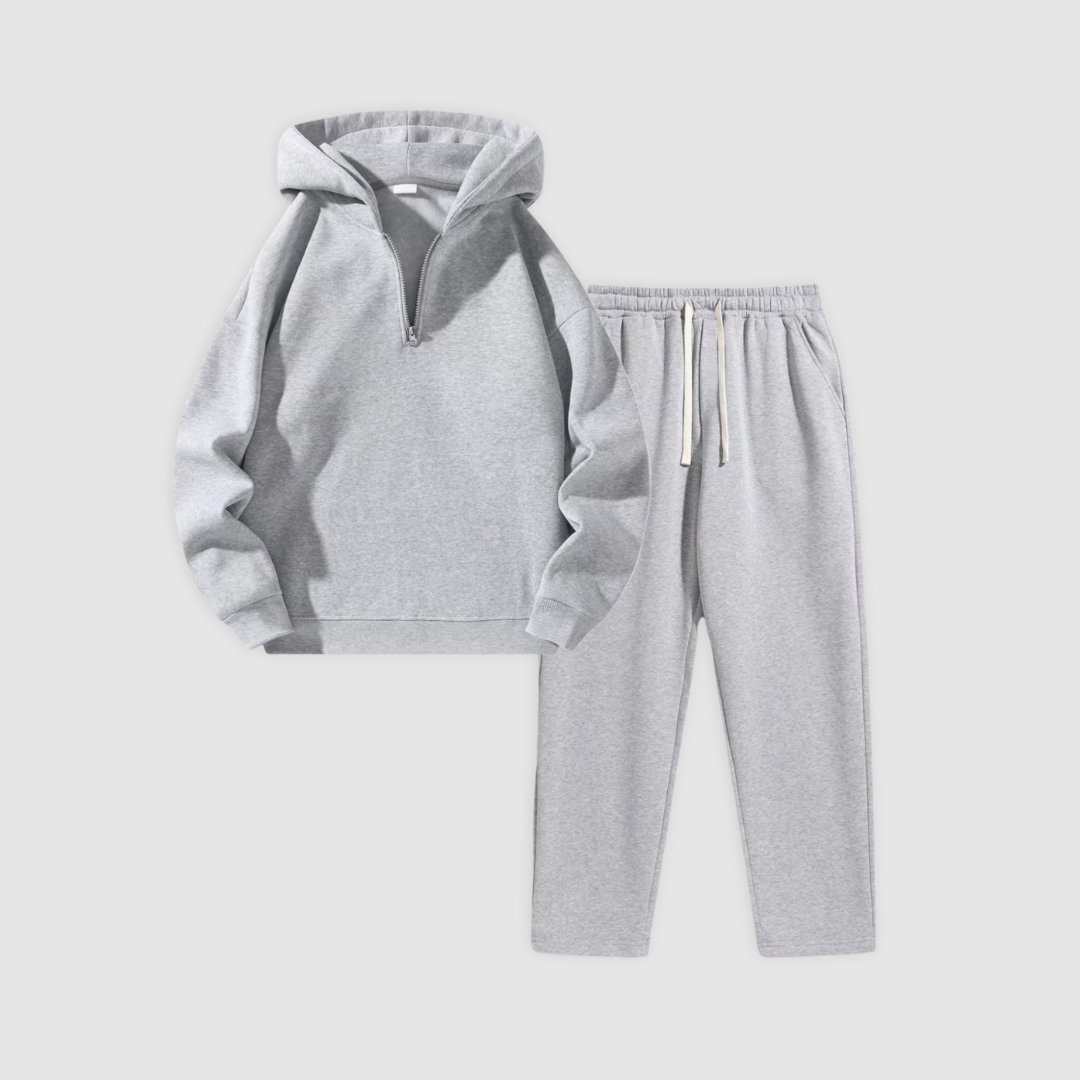 Men's Drop Shoulder Half-Zip Sweatsuit
