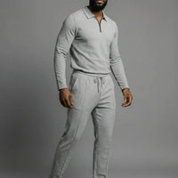 Textured Comfort Polo Set