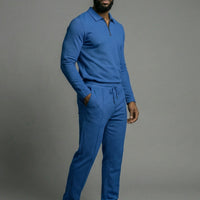 Textured Comfort Polo Set