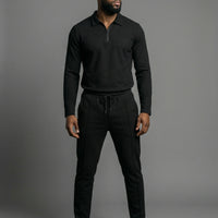 Textured Comfort Polo Set