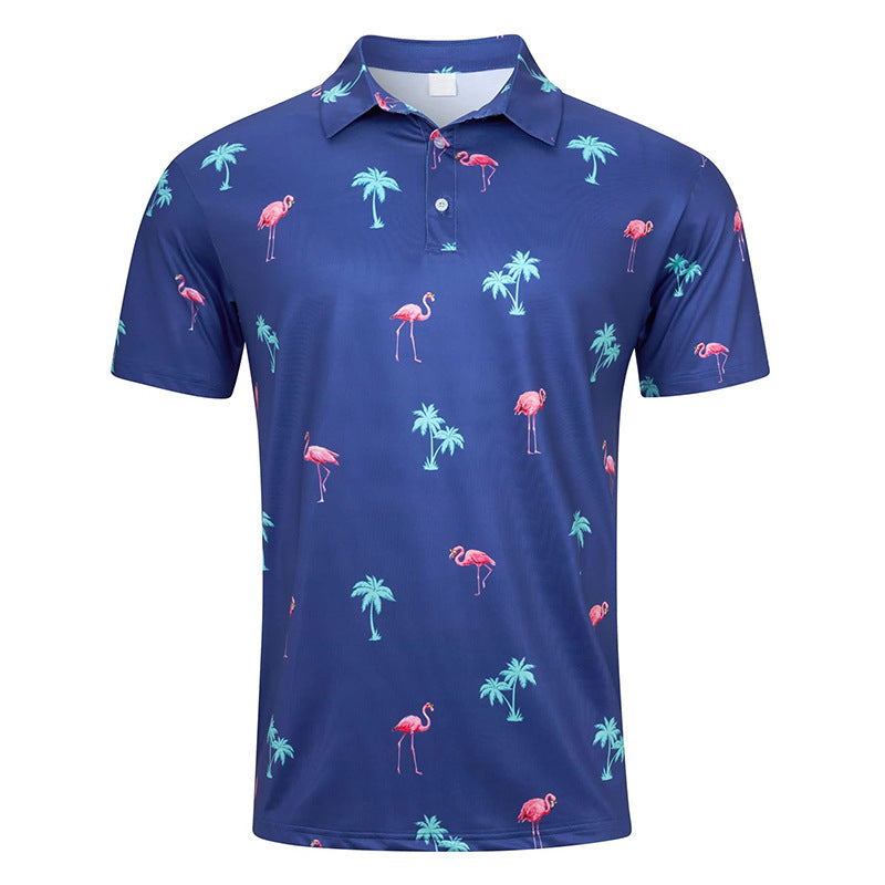 Men's Quick Dry 3D Print Polo Shirt