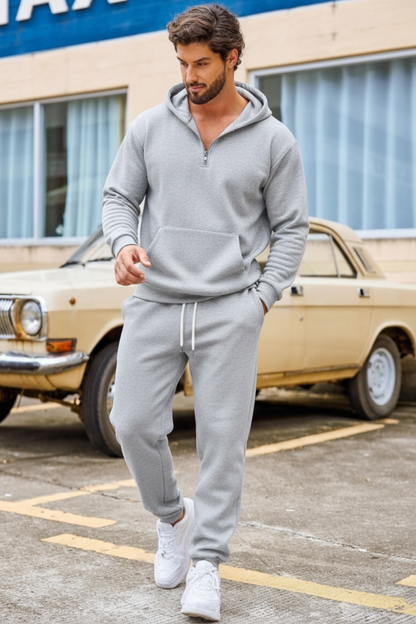 Men's Drop Shoulder Half-Zip Sweatsuit