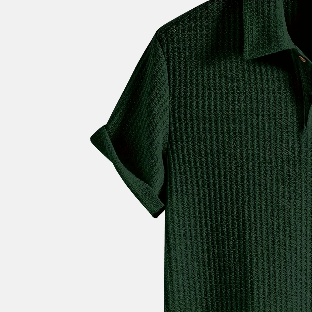 Jacquard Knit Polo Shirt