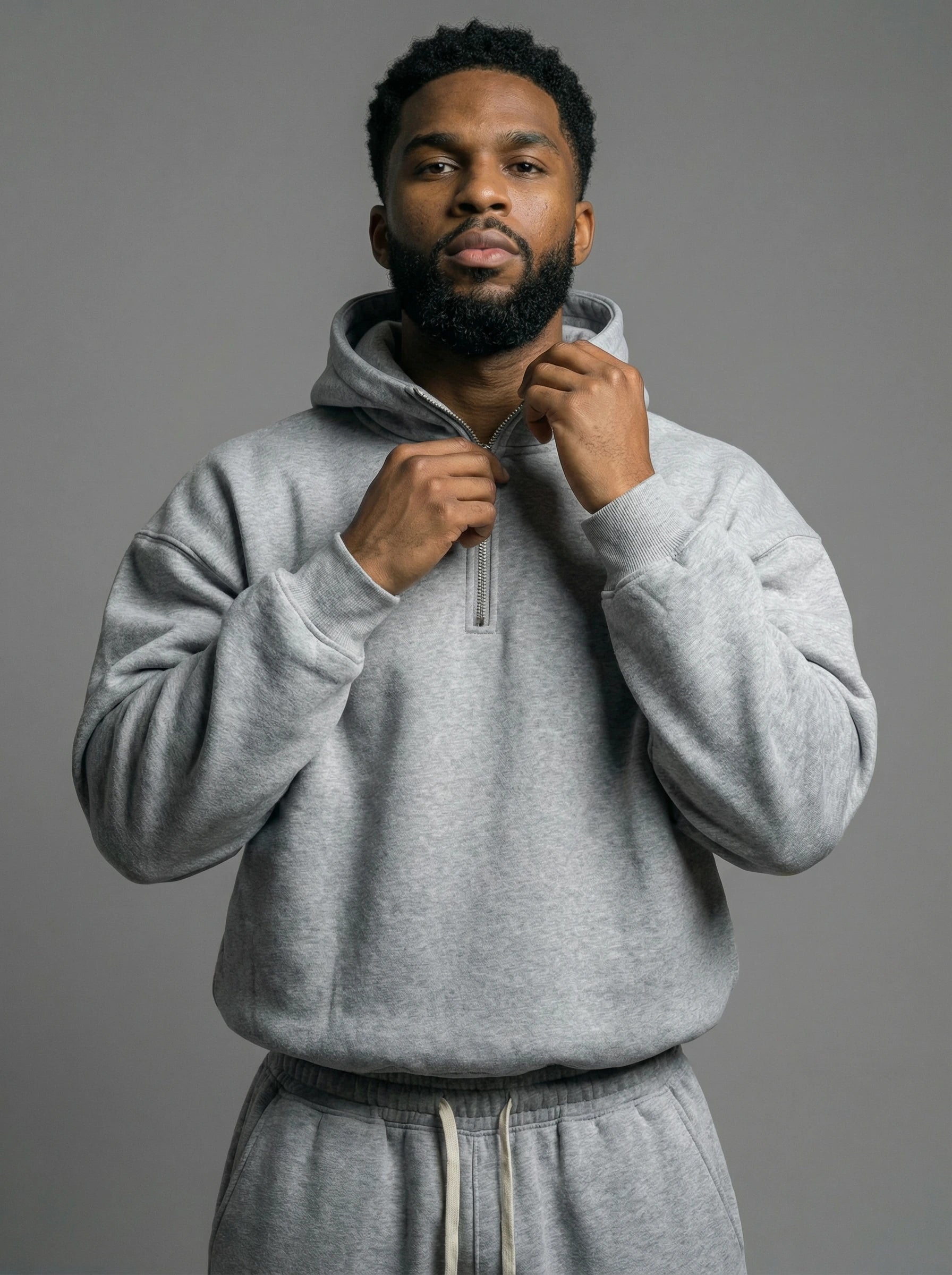 Quarter Zip Essential Hoodie – Trueform