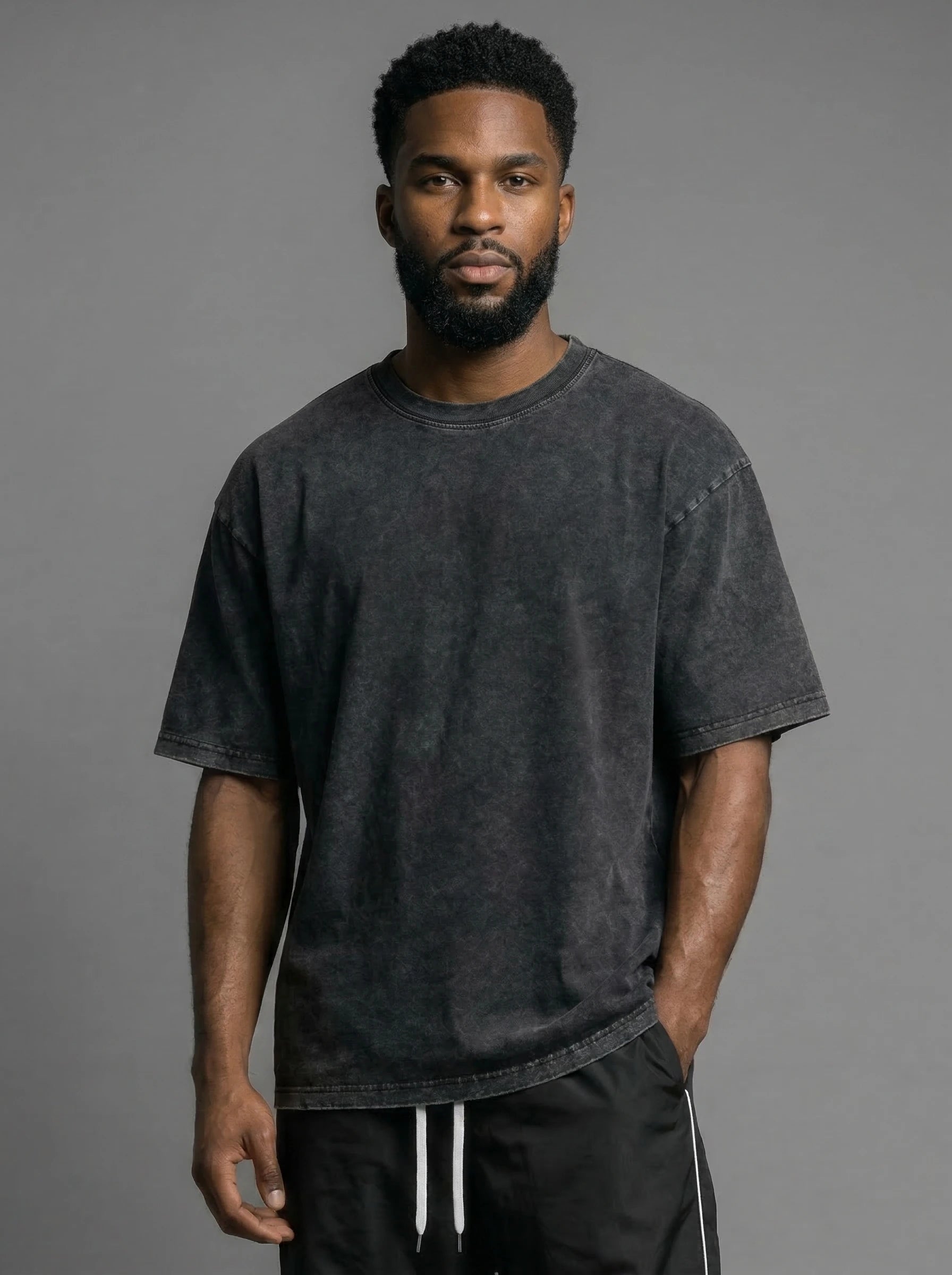Vintage oversized heavyweight cotton t-shirt front view