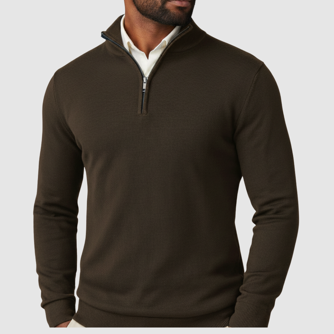 Men's Slim Fit Quarter Zip Sweater