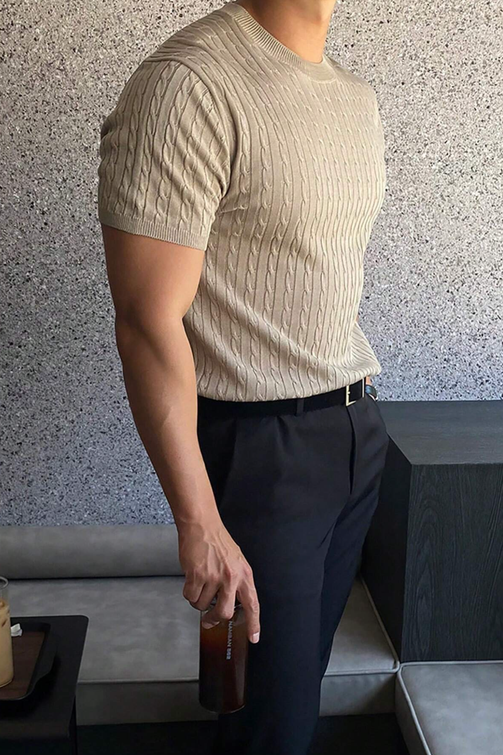 Cable Knit Muscle Shirt