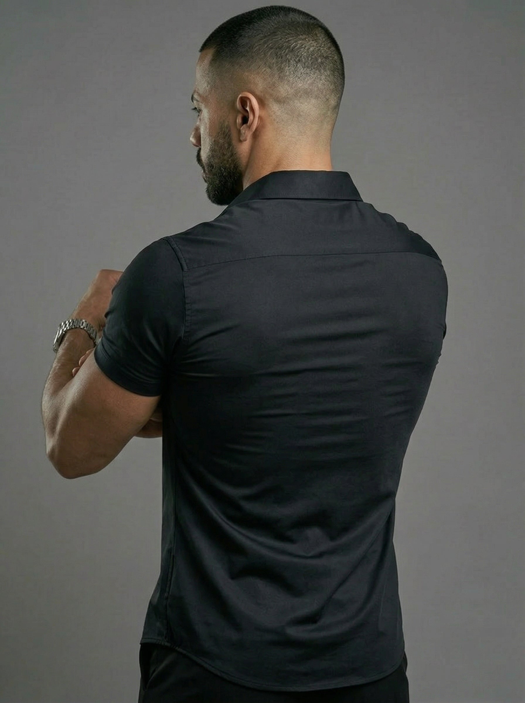 Short Sleeve Muscle Dress Shirt | Men's Stretch Fit Shirt Trueform Short Sleeve Muscle Dress Shirt | Men's Stretch Fit Shirt Trueform