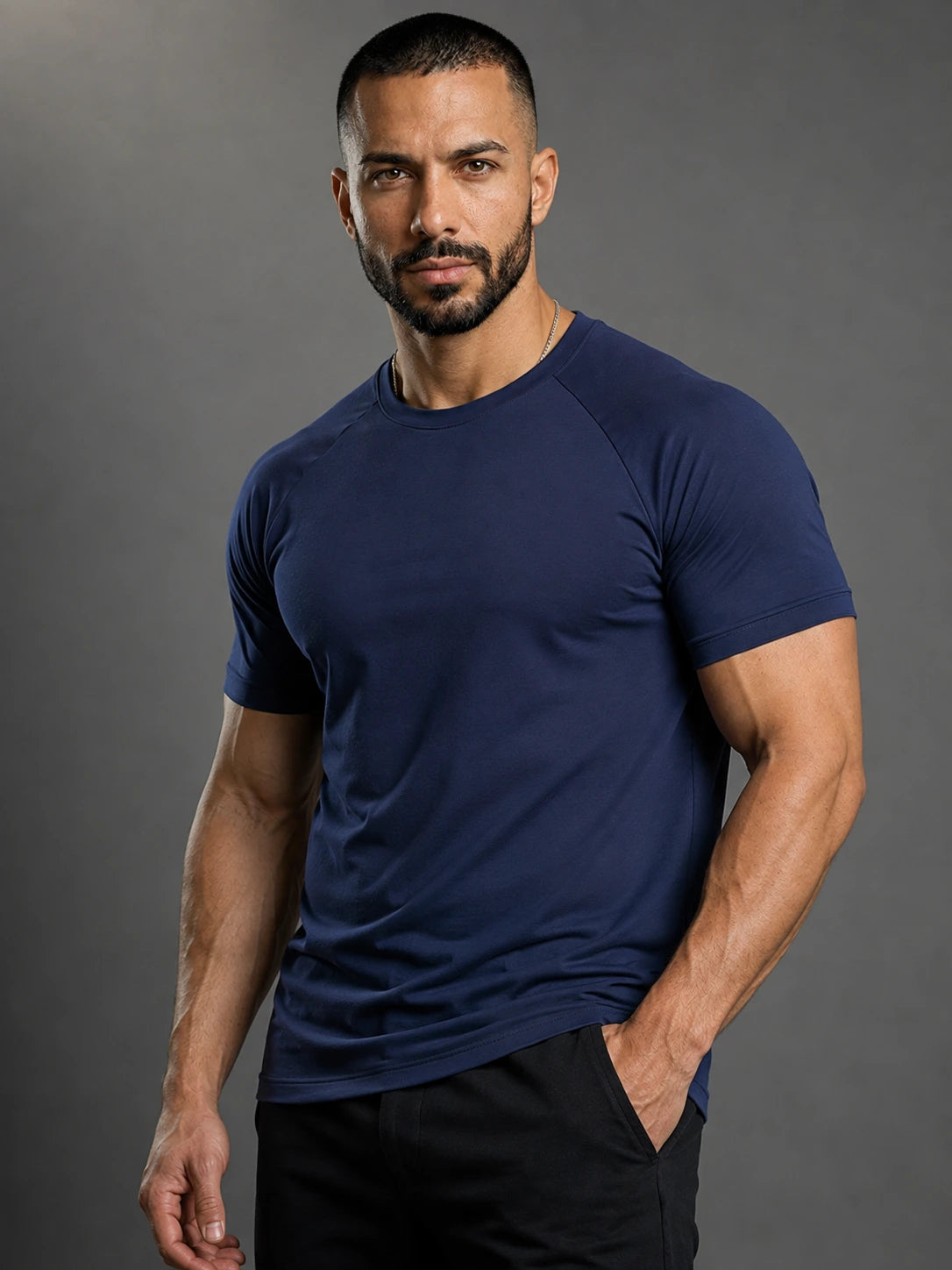 Cotton Raglan Muscle Shirt