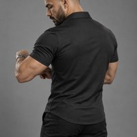 Short Sleeve Muscle Dress Shirt - Stretch Fit