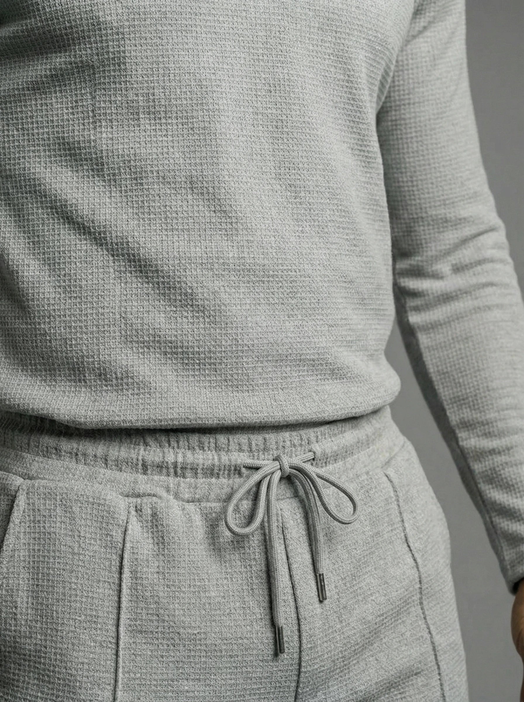 Textured Comfort Polo Set