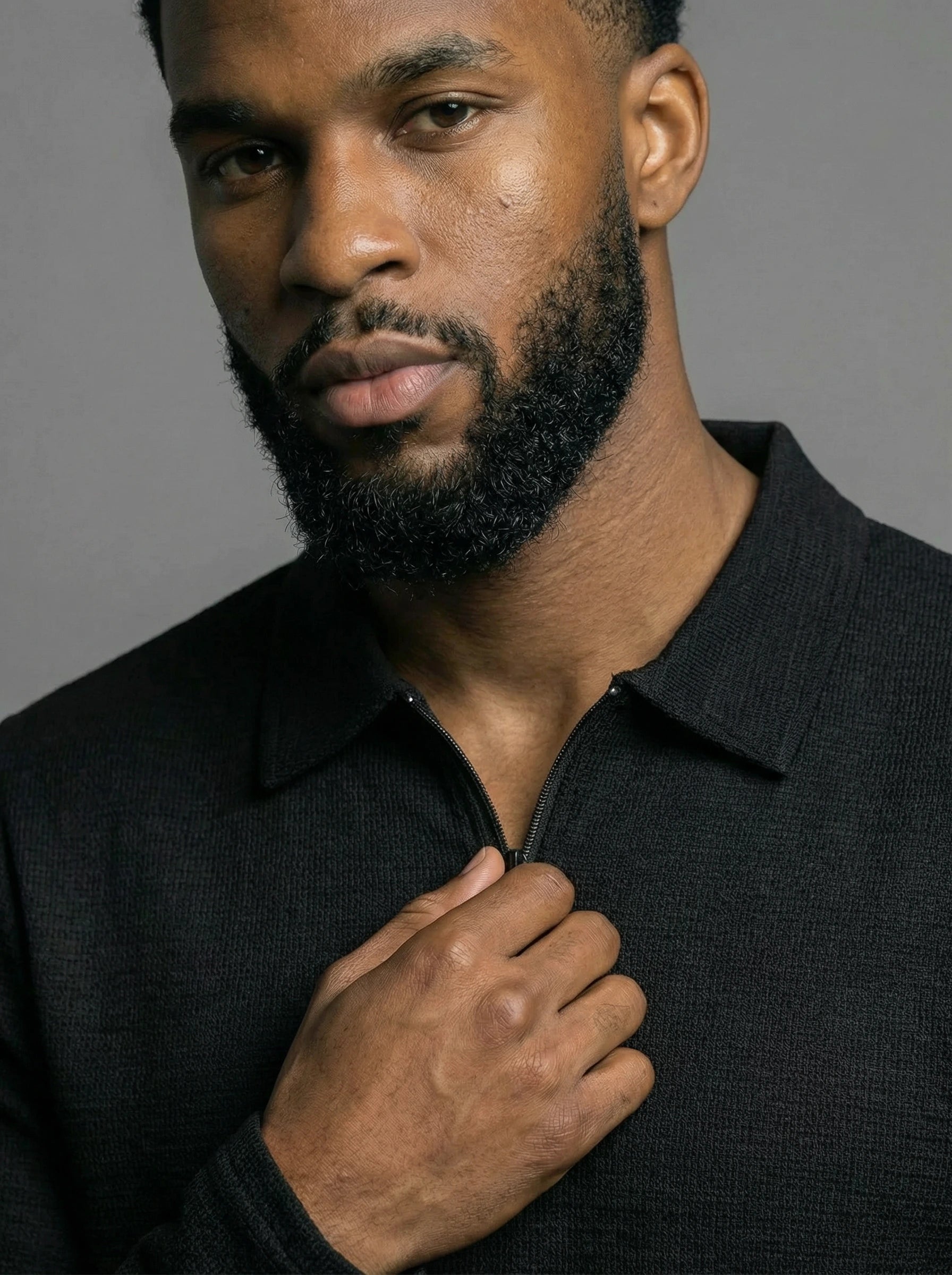 Textured Comfort Polo Set