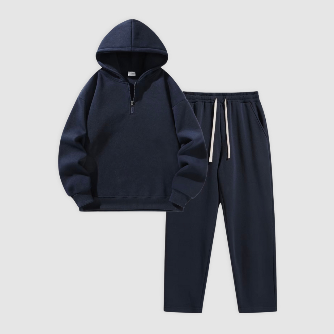 Men's Drop Shoulder Half-Zip Sweatsuit