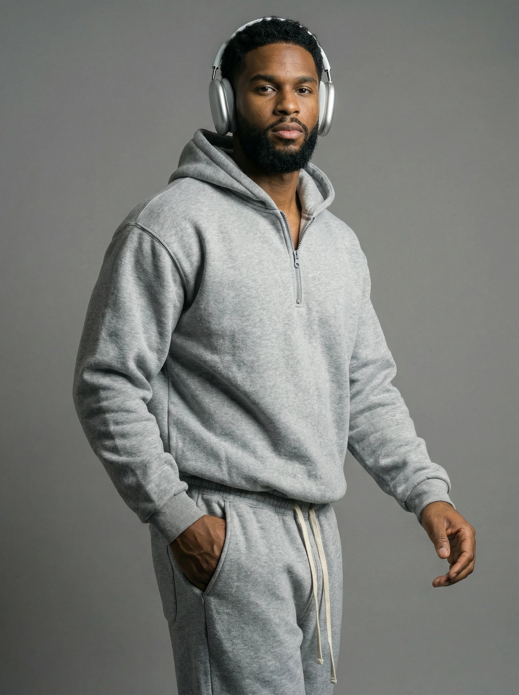 Quarter Zip Essential Hoodie – Trueform