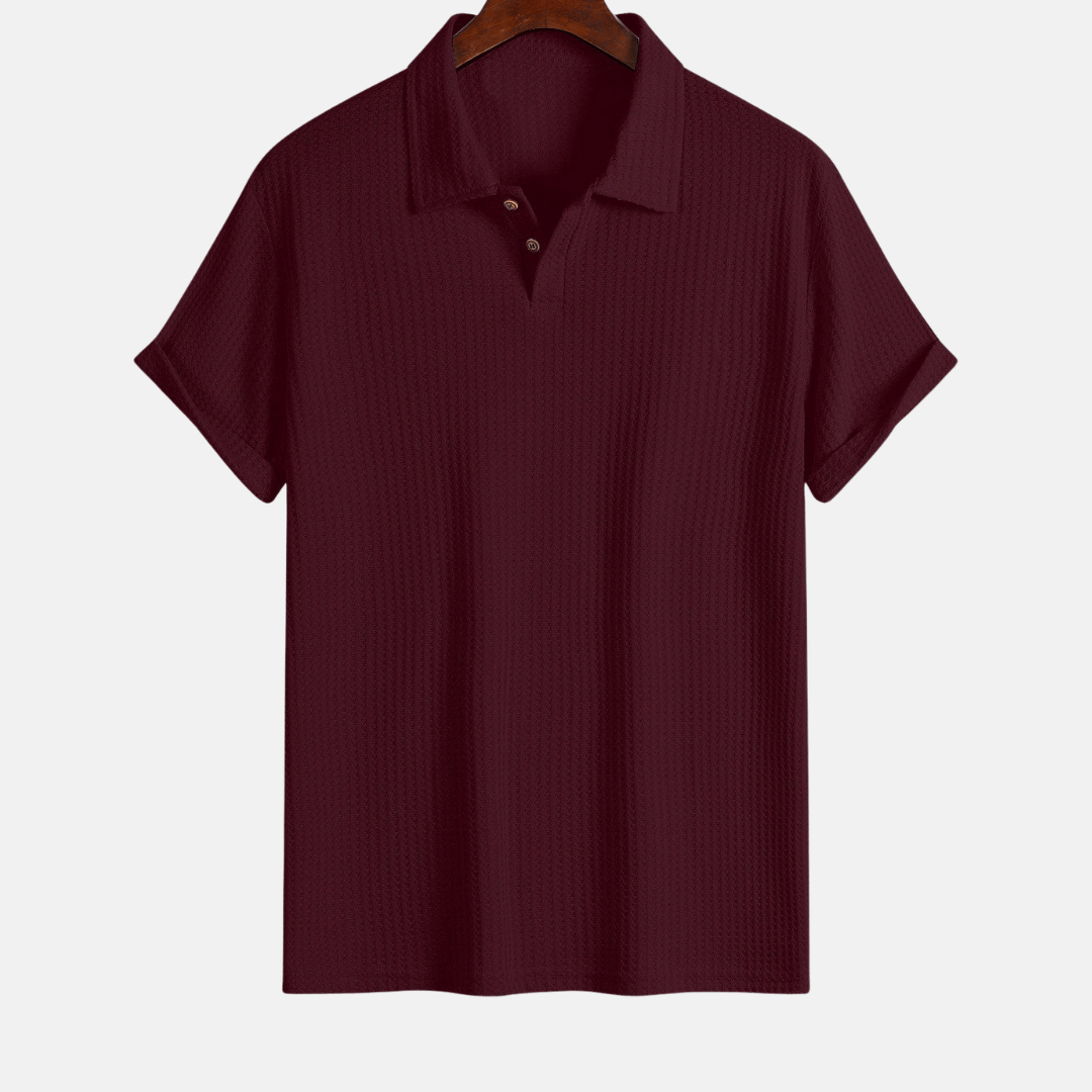 Jacquard Knit Polo Shirt