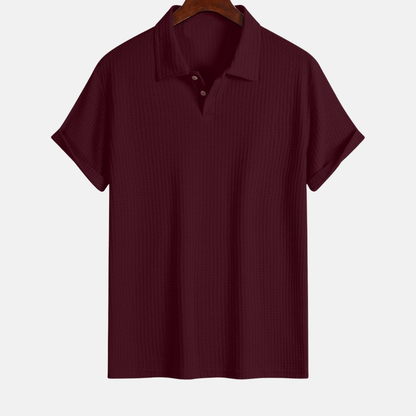 Jacquard Knit Polo Shirt