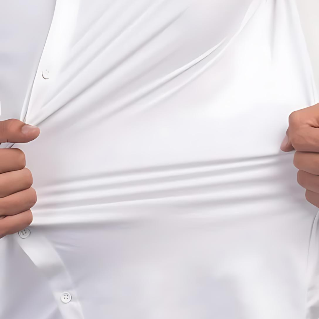 Short Sleeve Muscle Dress Shirt - Stretch Fit