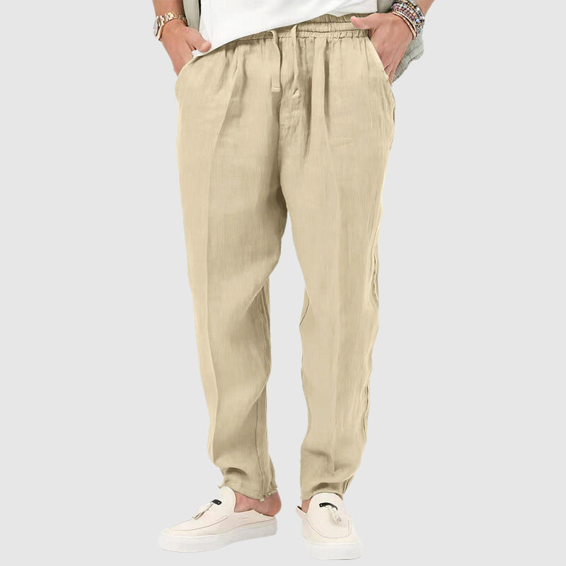 Elegant Linen Pull-On Pants