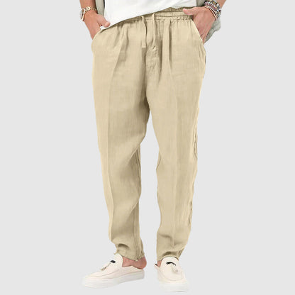 Elegant Linen Pull-On Pants