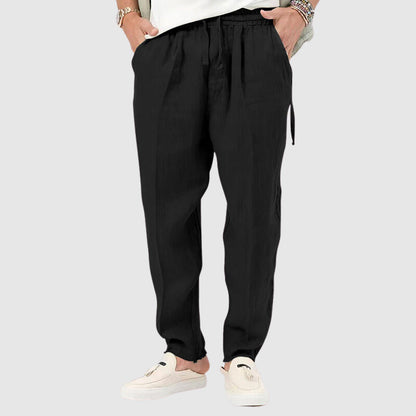 Elegant Linen Pull-On Pants