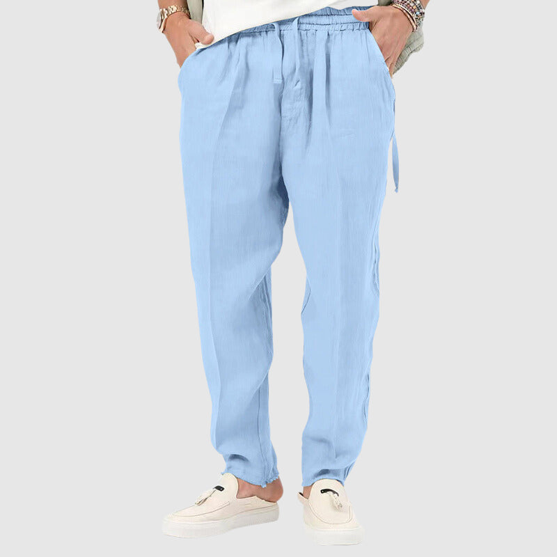 Elegant Linen Pull-On Pants