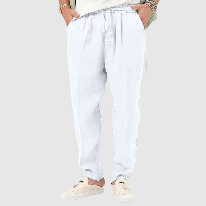 Elegant Linen Pull-On Pants