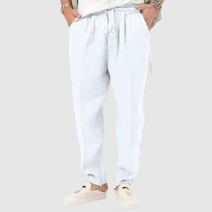 Elegant Linen Pull-On Pants