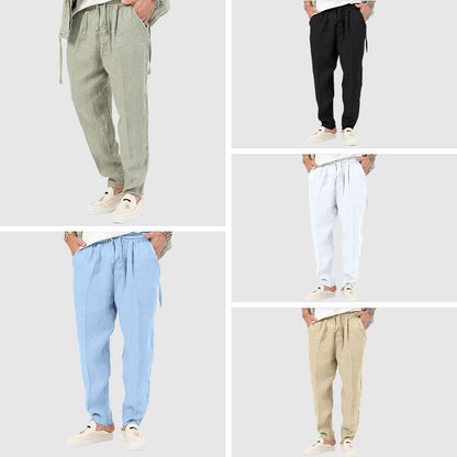 Elegant Linen Pull-On Pants