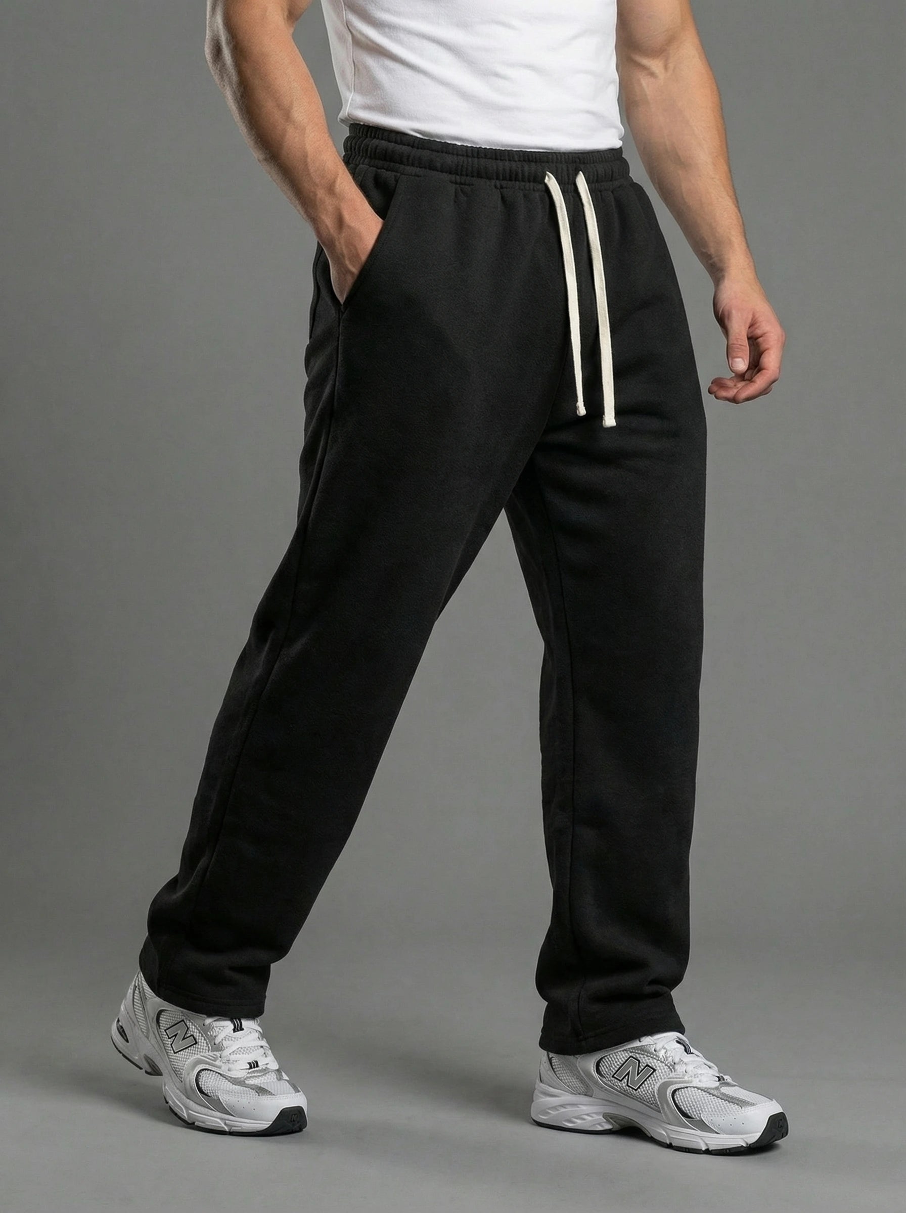 Fleece-Lined Relaxed Sweatpants