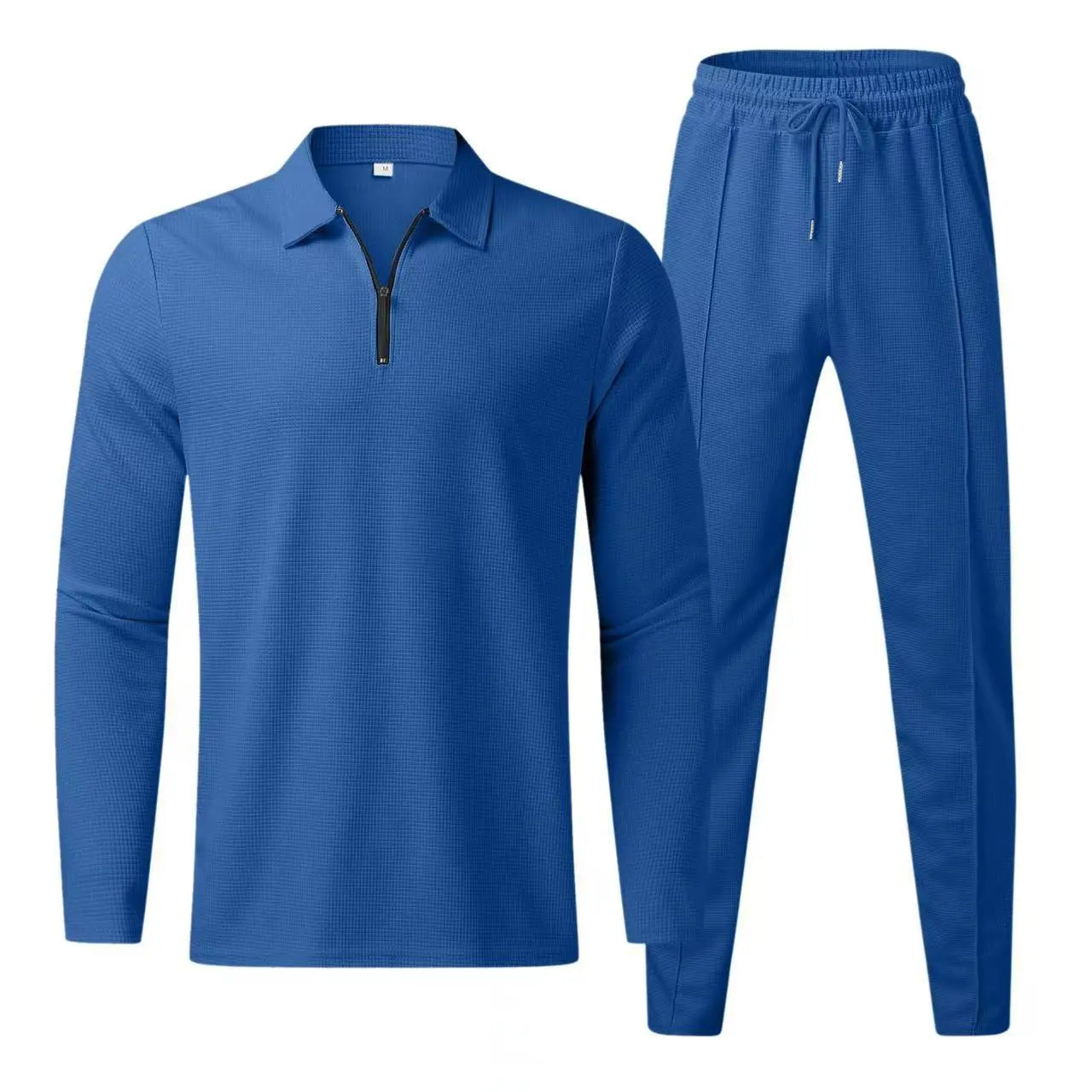 Textured Comfort Polo Set