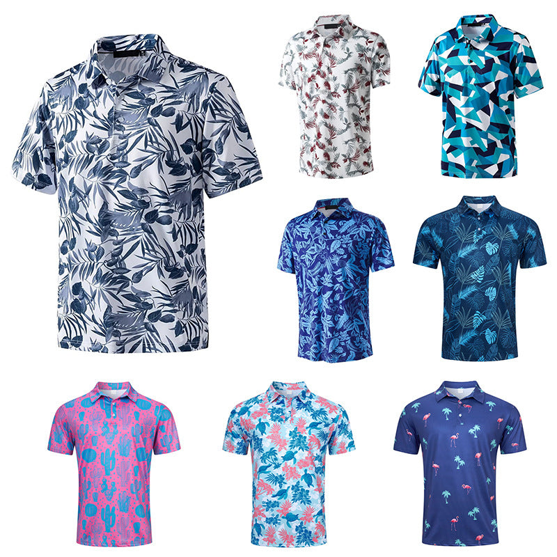 Men's Quick Dry 3D Print Polo Shirt