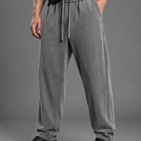 Washed Wide Leg Cotton Sweatpants