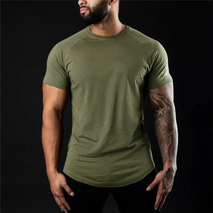 Solid Cotton Muscle Shirt