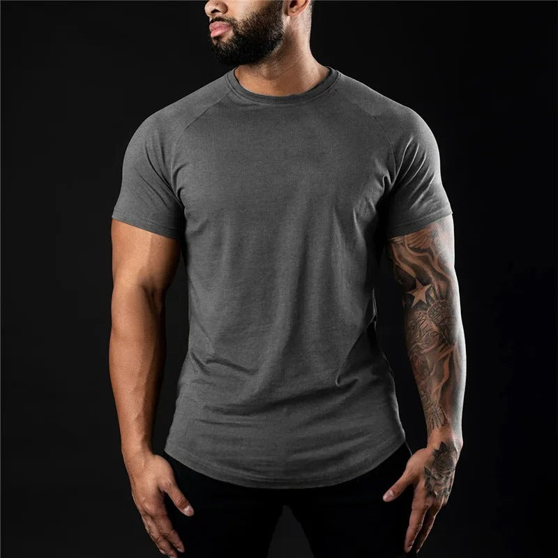 Solid Cotton Muscle Shirt