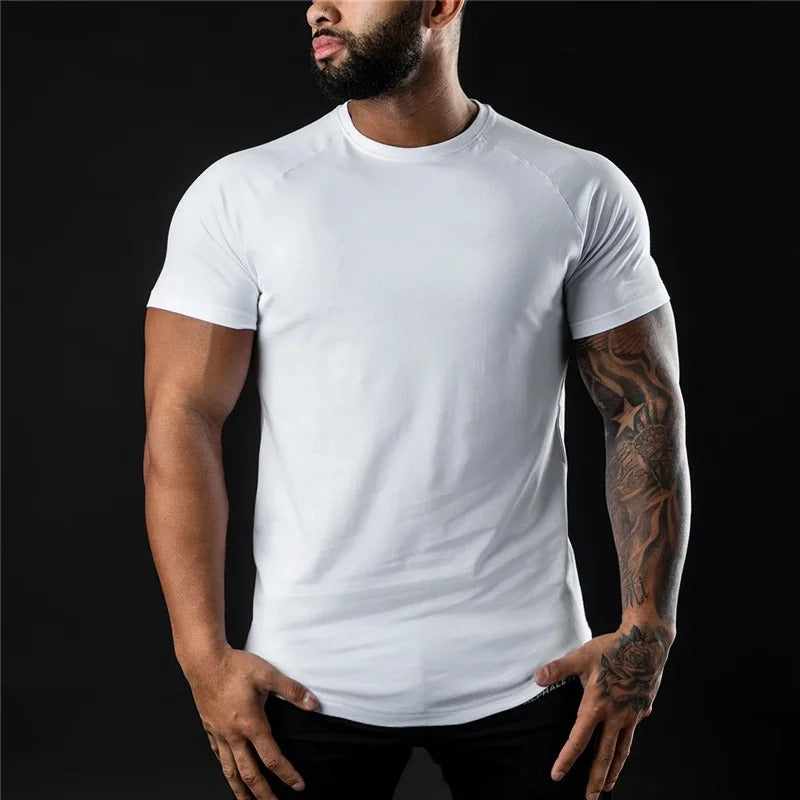 Solid Cotton Muscle Shirt