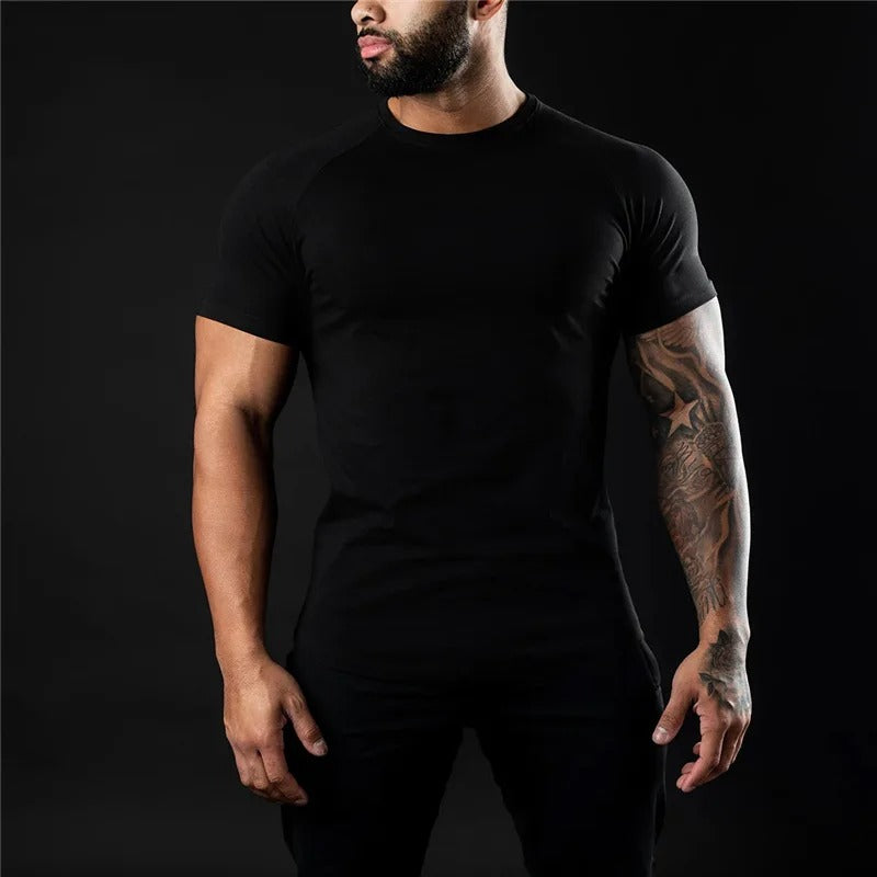 Solid Cotton Muscle Shirt