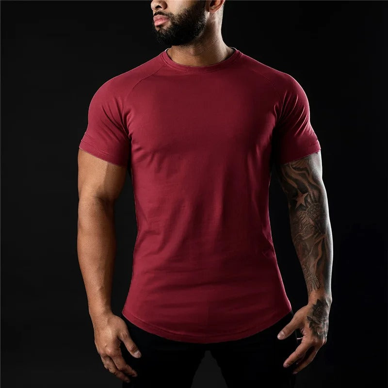 Solid Cotton Muscle Shirt