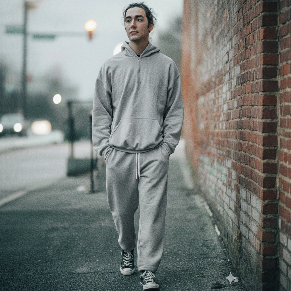 Quarter-Zip Relaxed Sweatsuit – Trueform